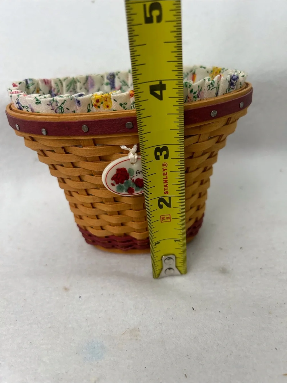 Longaberger 2005 Miniature Geranium Basket Collector Set